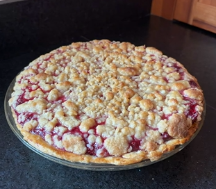 Raspberry Lemon Crumble Pie